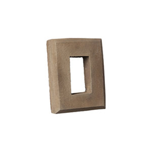 Rectangle brown stone outlet trim cover