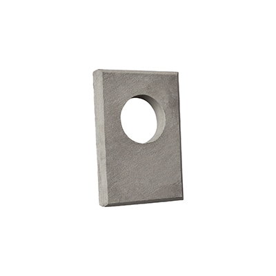 Light gray Rectangle outlet trim cover with round hole