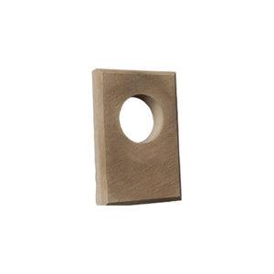 Round hole light brown rectangle stone outlet cover