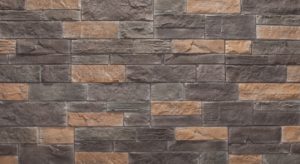 Ash gray and brown brick stone pattern