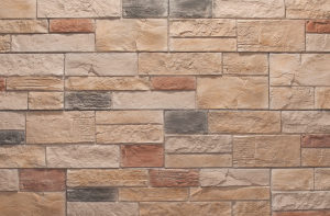 Brick stone siding with different patterns and colors