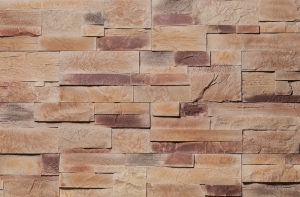 Different pattern and colors of brick stone