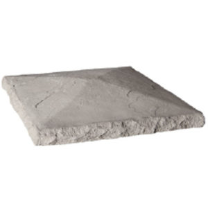 Light gray flat stone with dome indent